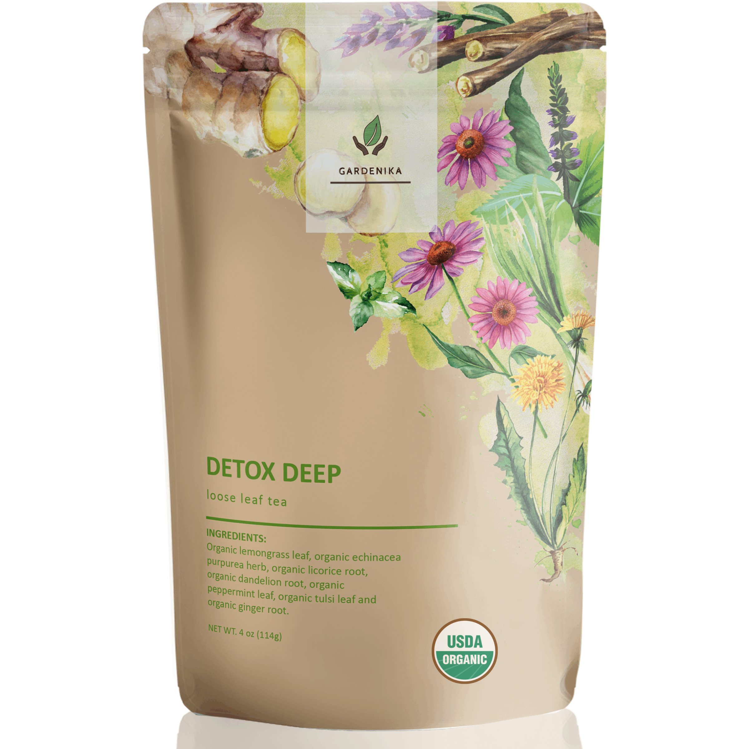 Detox Tea - Dandelion & Lemongrass Blend - Organic & Kosher