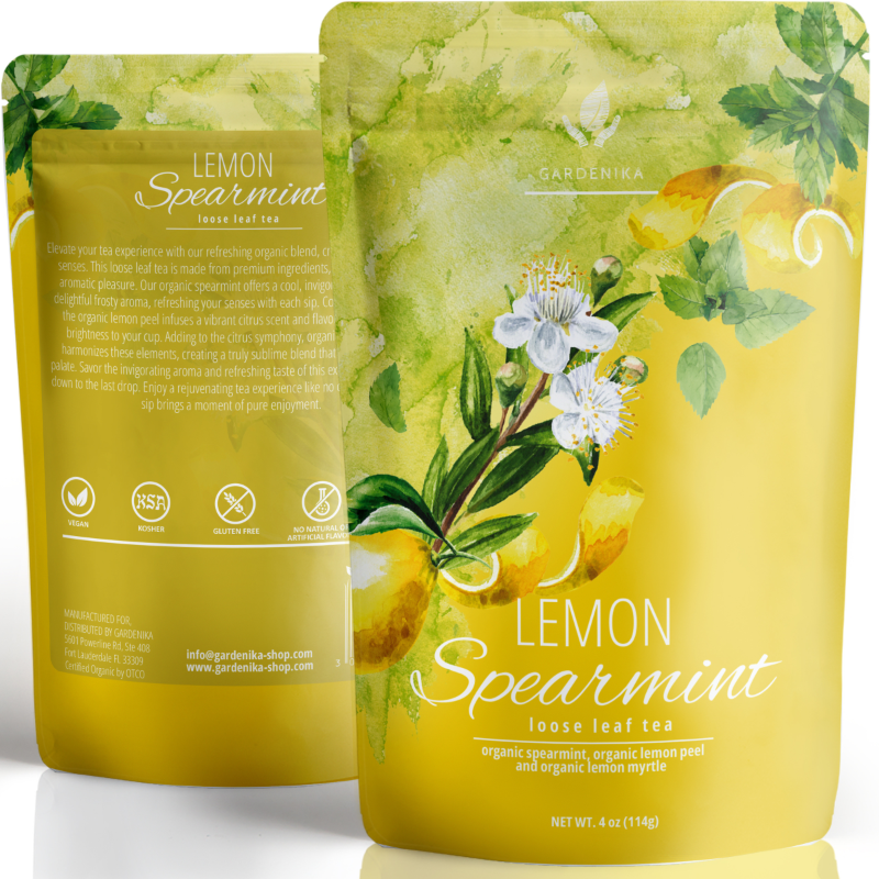 lemon spearmint loose leaf herbal tea organic
