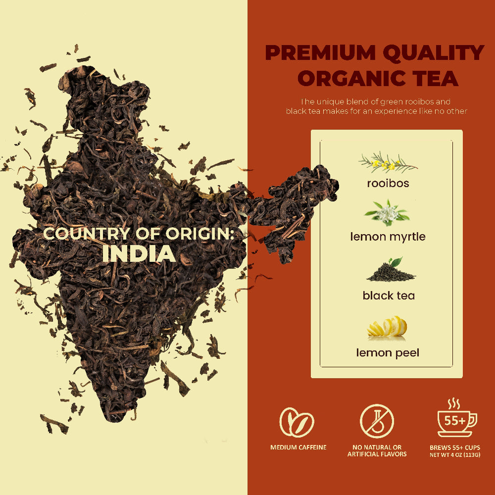 rooibos black tea loose leaf organic gardenika