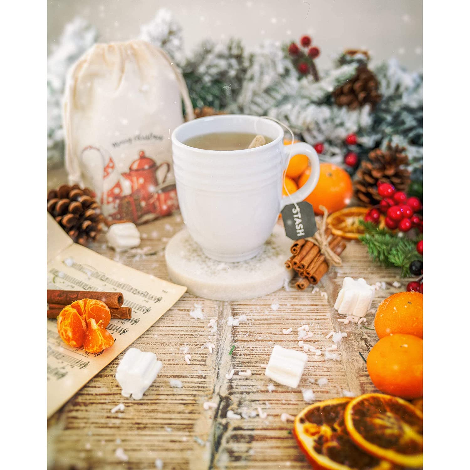 Holiday Tea Bag Sampler Gift Set - Christmas Seasonal Variety Collection, 45 count, 15 flavors