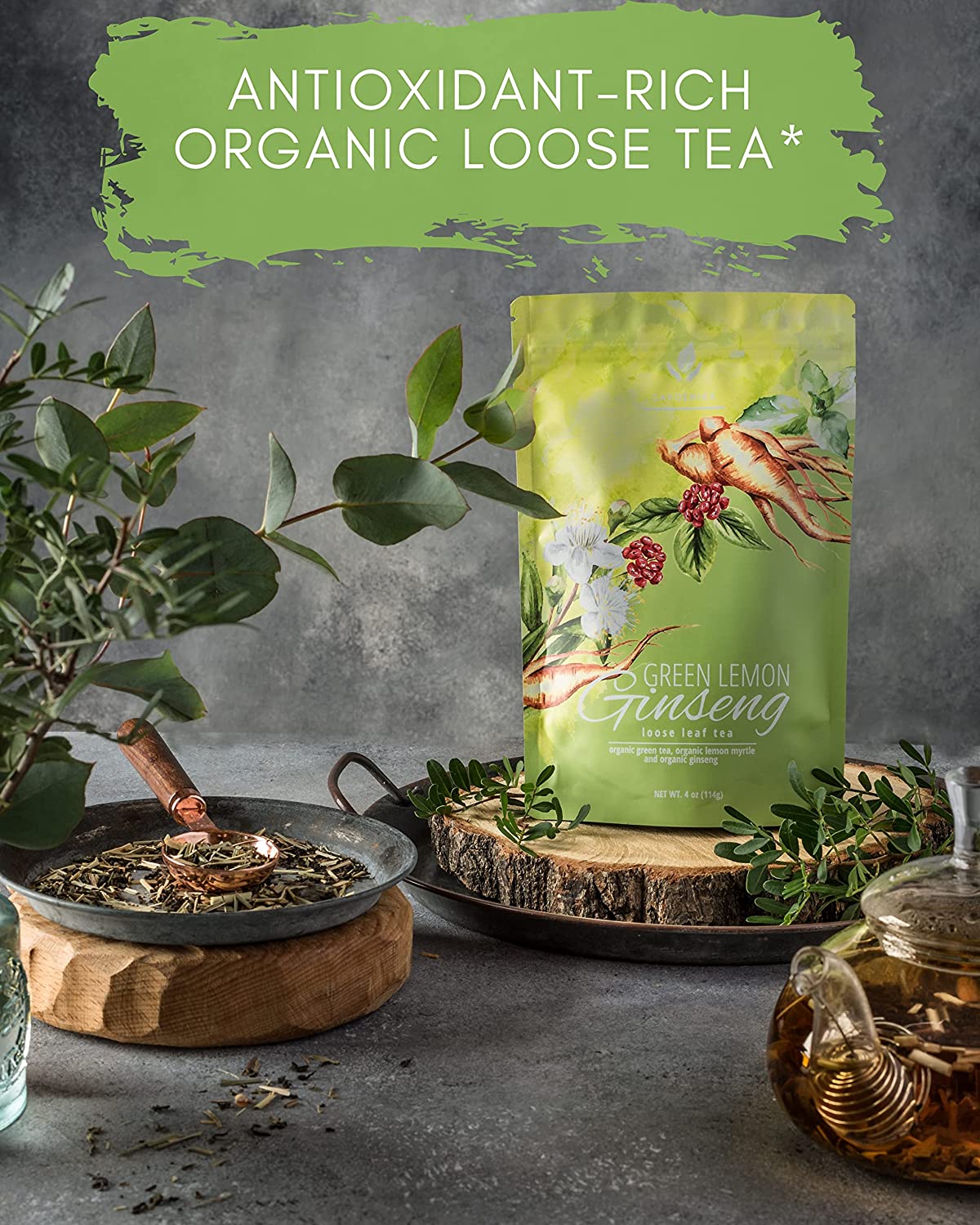 green lemon ginseng tea