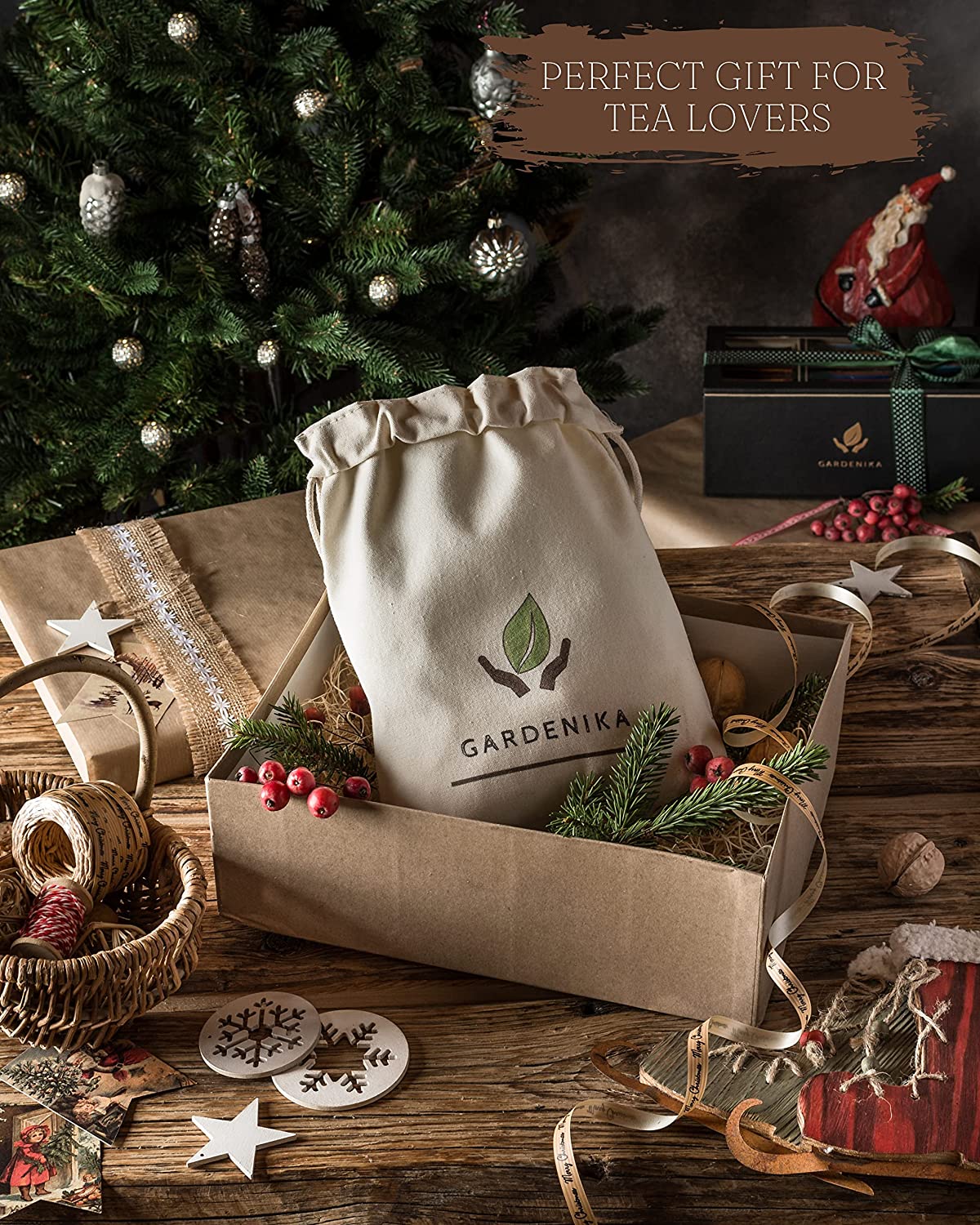 Holiday Tea Bag Sampler Gift Set - Christmas Seasonal Variety Collection, 45 count, 15 flavors