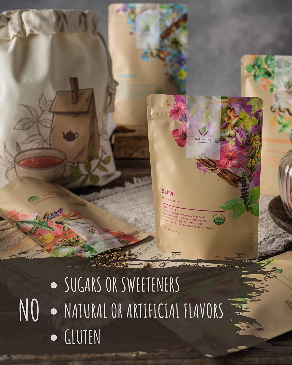 ashwagandha slim tea by gardenika looseleaf