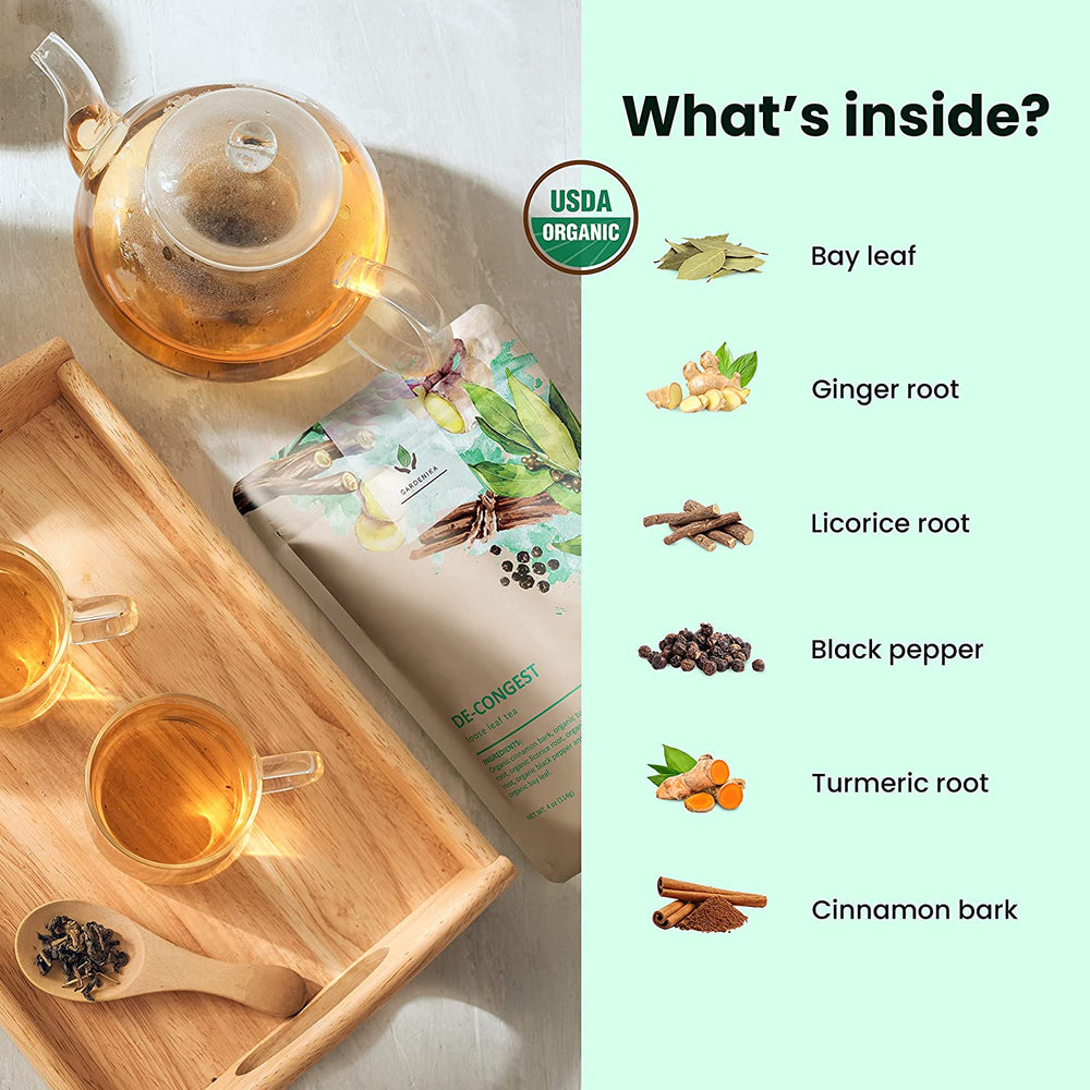 ginger turmeric healthy tea loose leaf gardenka bay leaf black pepper