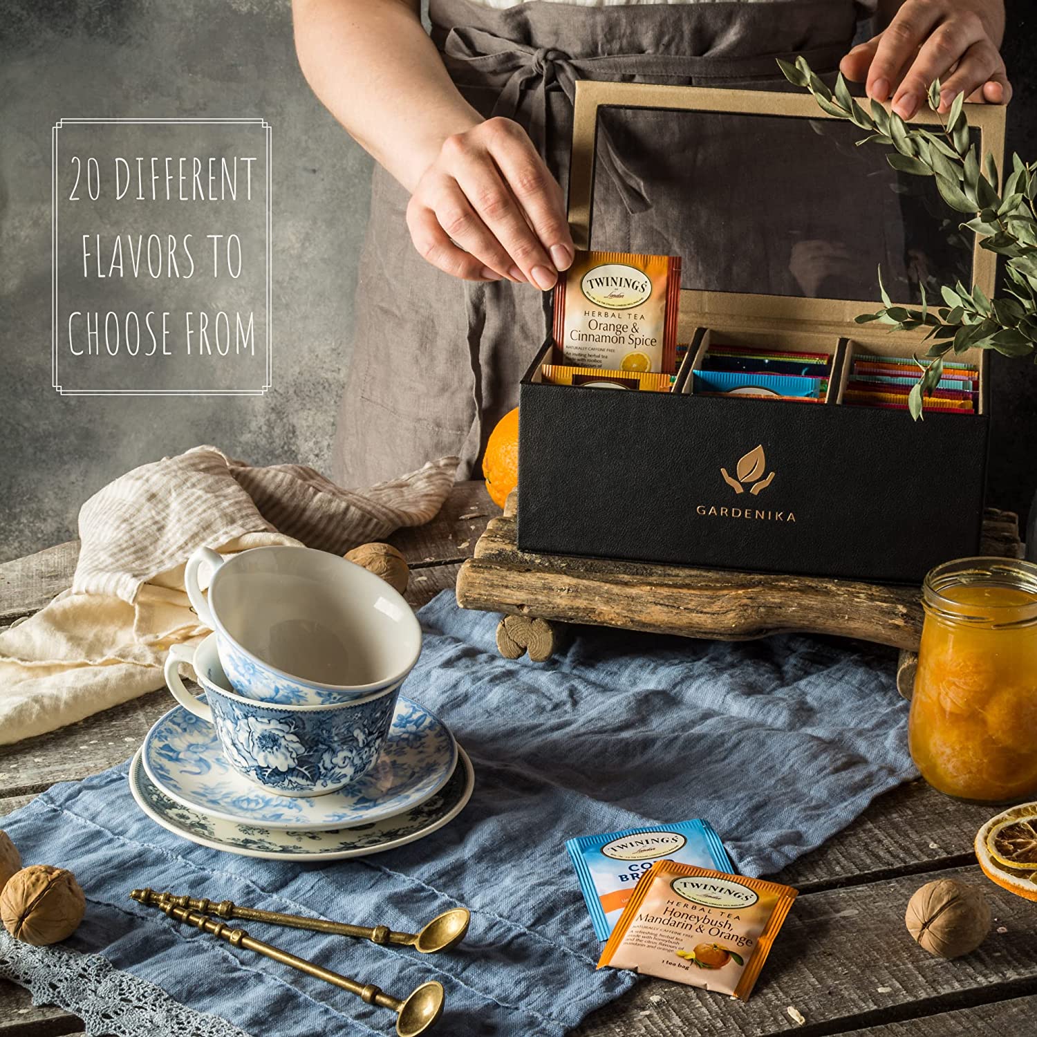 orange cinnamon spice herbal tea twining