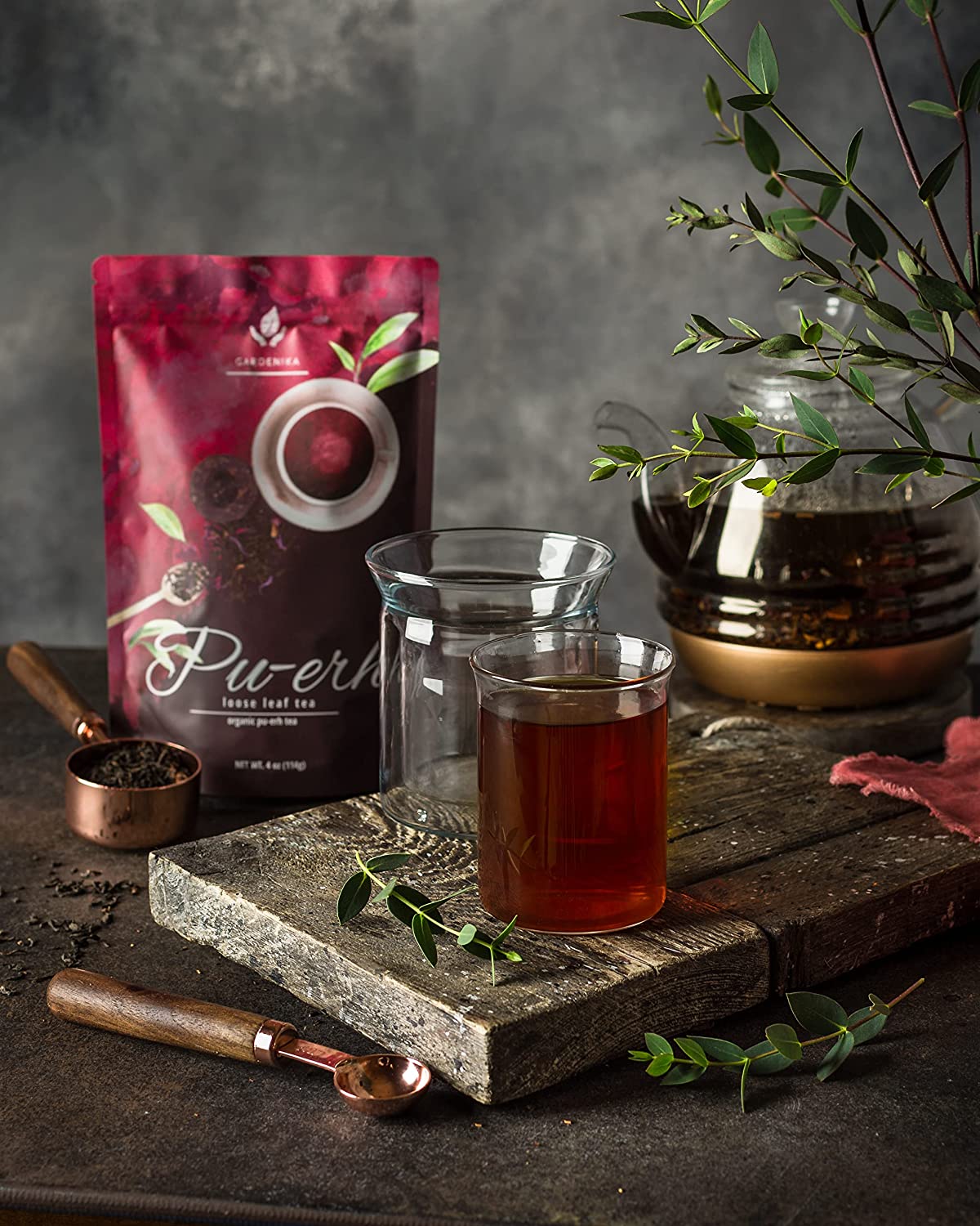 organic tea leaves gardenika puer loose leaf