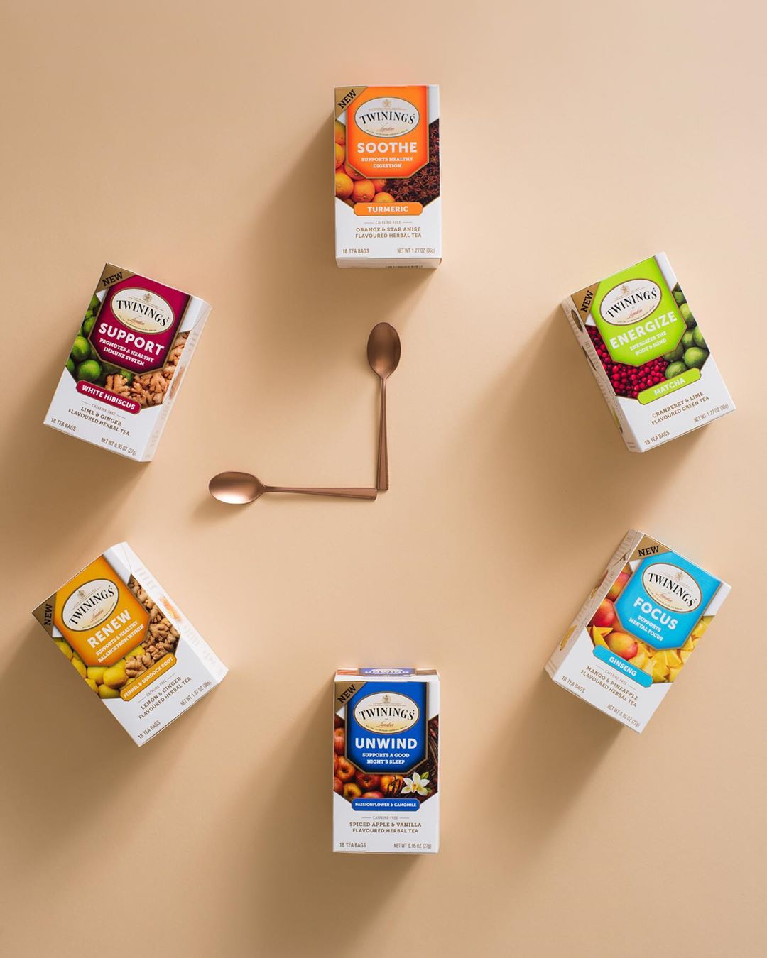 Twinings Wellness and Immunity Tea Bags Sampler - Caffeine Free and Caffeinated Assortment - 45 Count, 9 Flavors - Gardenika Shop