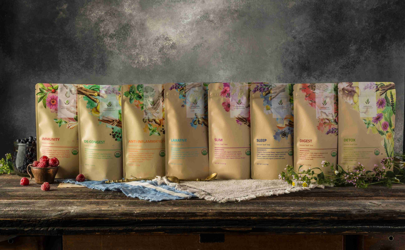 loose leaf get well soon tea gift basket organic gardenika