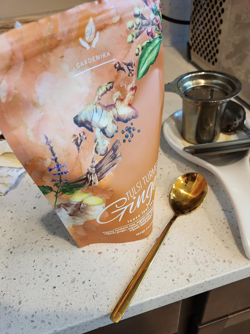 tusli ginger turmeric chai loose leaf tea