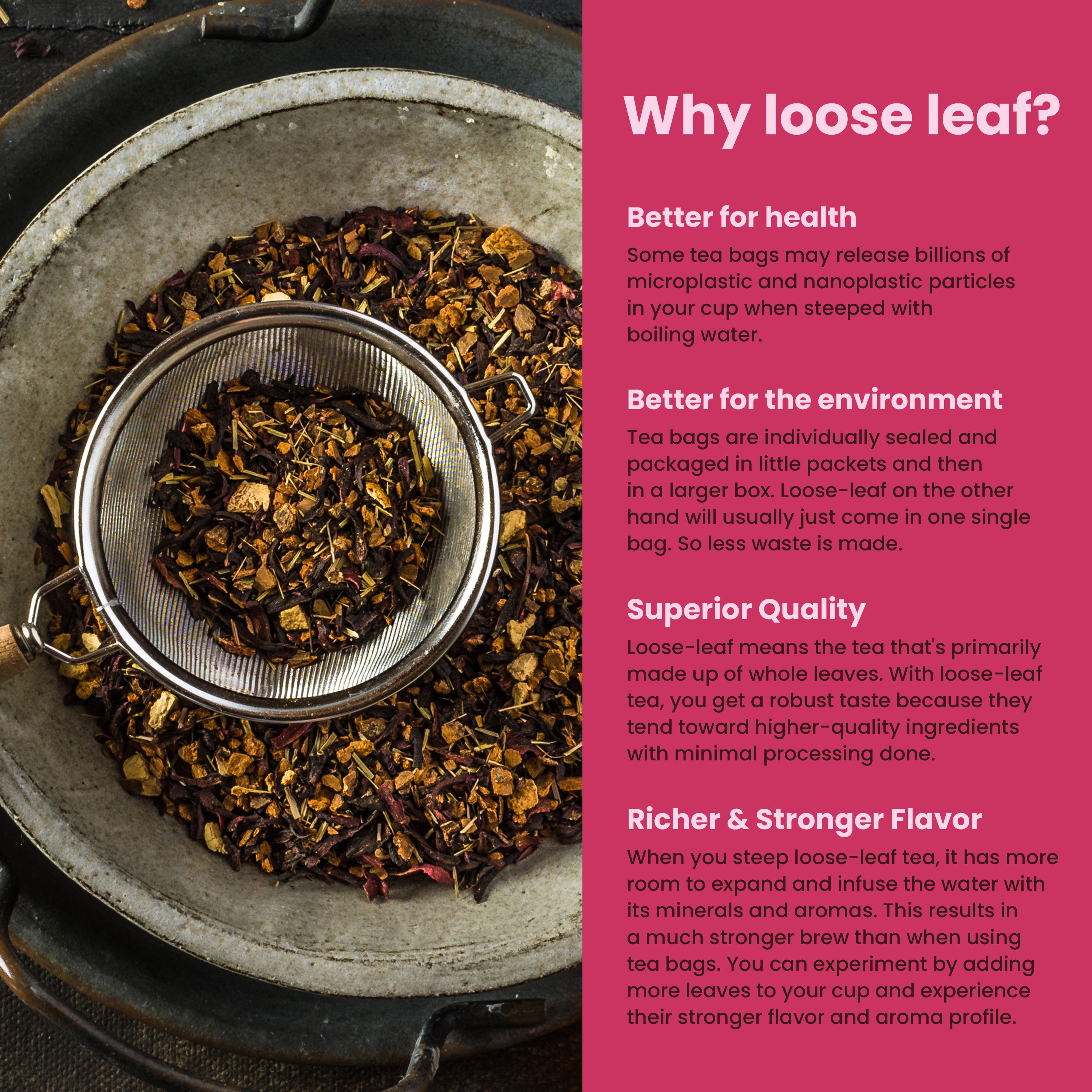Organic Cinnamon Hibiscus Tea | Caffeine-Free Loose Leaf
