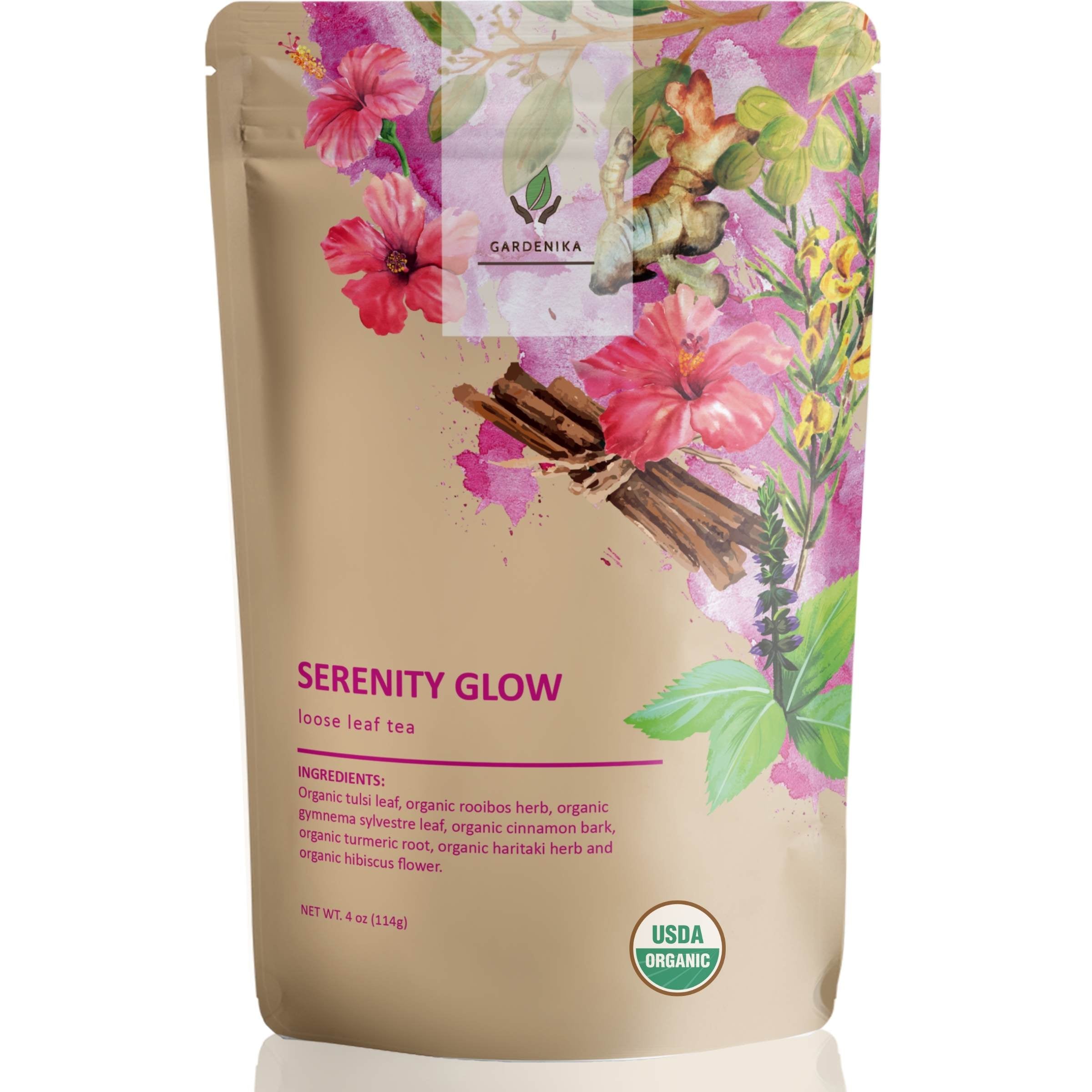 serenity glow herbal tea
