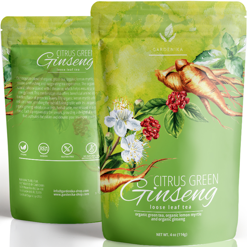 green tea with ginseng organic loose leaf