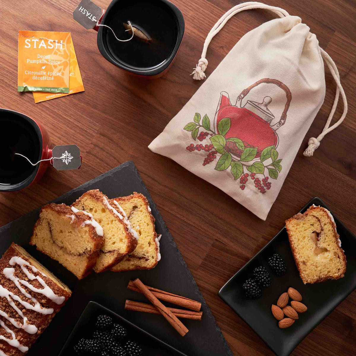 Stash Tea Sampler in Gift Cotton Bag Caffeine & Herbal 50 Flavors