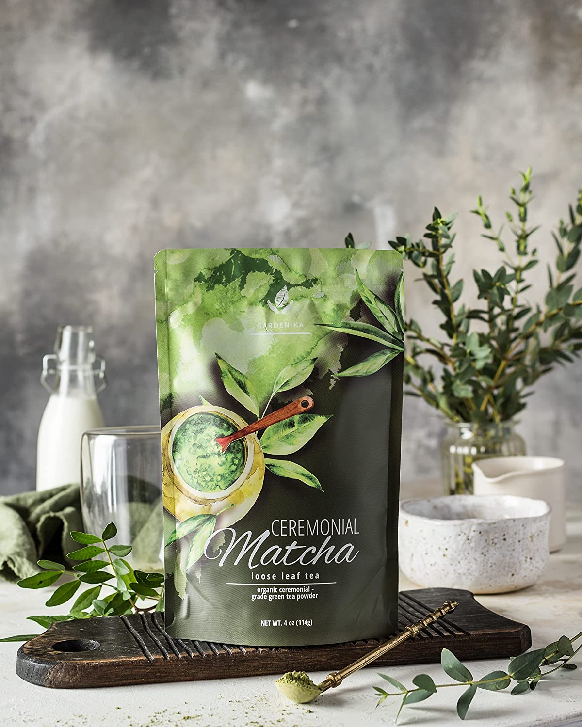 Ceremonial Grade Matcha Green Tea Powder, USDA Organic, Kosher, Imported from Japan – 4 Oz (113g)
