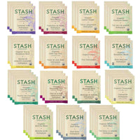 Organic Stash Tea Bags Sampler Box - Caffeinated and Herbal Set - 50 Ct, 15 Flavors - Gardenika Shop